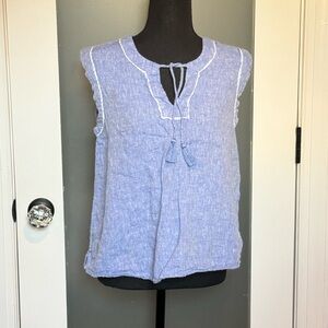 Blue Sleeveless vineyard vines Top
